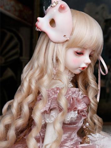 BJD Wig Girl Light Gold Curly Hair Wig for SD Size Ball-jointed Doll