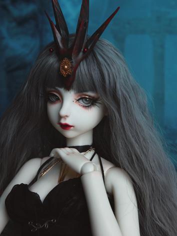 BJD Wig Girl Grayish Black Hair Wig for SD Size Ball-jointed Doll