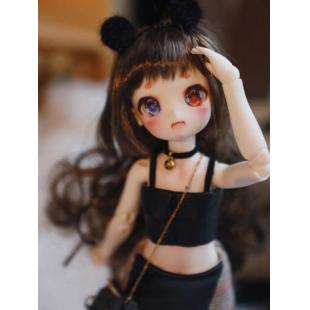 BJD 29cm Black Cat Girl Boll-jointed doll_DZ BB Size Doll 