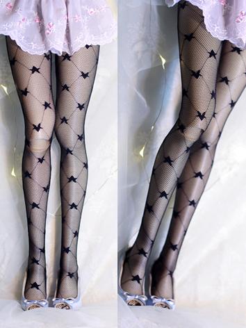 Bjd Socks Girls Black/White Pantyhose Stockings for SD/MSD Ball-jointed Doll