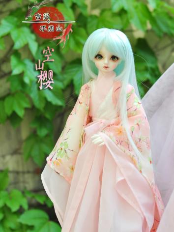 BJD Clothes Girl Light Pink Cherry Blossoms Skirt Dress for MSD size Ball-jointed Doll