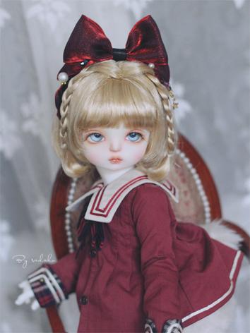 BJD Hair Decoration Red Bow Hairband Hairstick for SD/MSD Ball-jointed doll