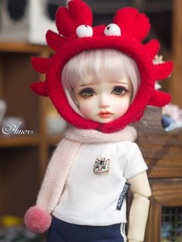 BJD Clothes Red Crab Hat for YOSD Ball-jointed Doll