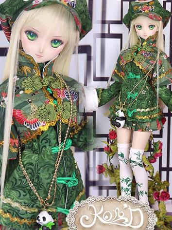 1/3 BJD Clothes Girl Green Dress Set for SD/DD size Ball-jointed Doll