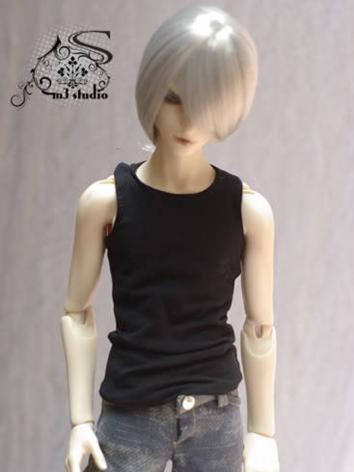 BJD Clothes Boy Vest Black and White for  MSD/SD/70CM size Ball-jointed Doll