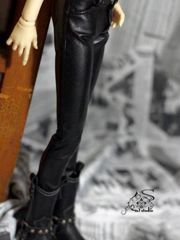 BJD Clothes Boy High Stretch Leather Pants for 70cm/SD/MSD/YOSD size Ball-jointed Doll
