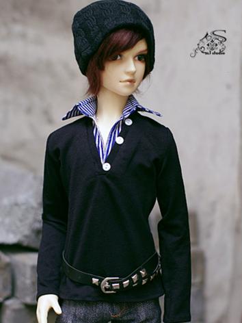 BJD Clothes Boy Black T-shirt for SD size Ball-jointed Doll