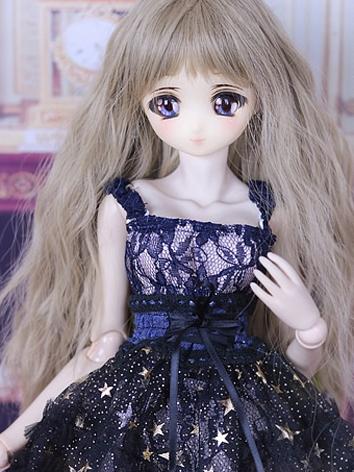 1/4 BJD Clothes Girl Blue/Beige Summer Dress Set for MSD/MDD size Ball-jointed Doll