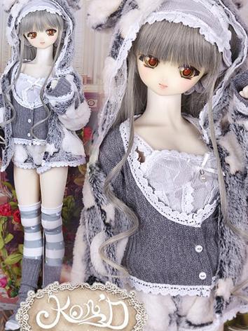 BJD Clothes DD/SD10/SD13 size Dress Gray Winter Suit Ball-jointed Doll