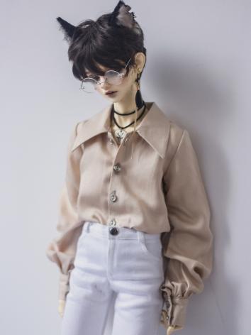 1/3 1/4 70cm Clothes Beige/Green Shirt A274 for MSD/SD/70cm Size Ball-jointed Doll