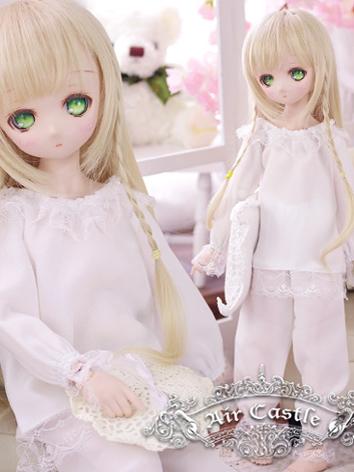 BJD Clothes MSD/MDD Girl White Sleeping Set Suit Ball-jointed Doll