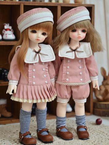 BJD Clothes Boy/Girl Pink Sailor Set for YOSD Ball-jointed Doll