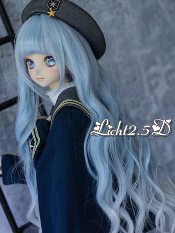 BJD Wig Girl Blue Long Curly Hair[399] for SD Size Ball-jointed Doll