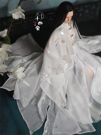 BJD Clothes Chinese White Ancient Male Suit【HuaZhao】for MSD/SD/70CM Ball-jointed Doll