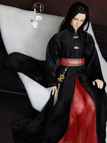 BJD Clothes Chinese Black Ancient Male Suit【HuaZhao】for MSD/SD/70CM Ball-jointed Doll