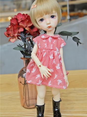 BJD Clothes 1/6 1/4 Girl Pink/Red/Blue Dress for MSD/YSD Ball-jointed Doll