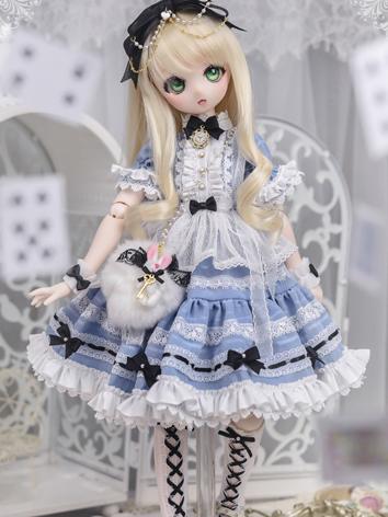 1/4 1/3 1/6 BJD Clothes Blue Alice Dress Set for MSD/SD/YOSD Ball-jointed Doll