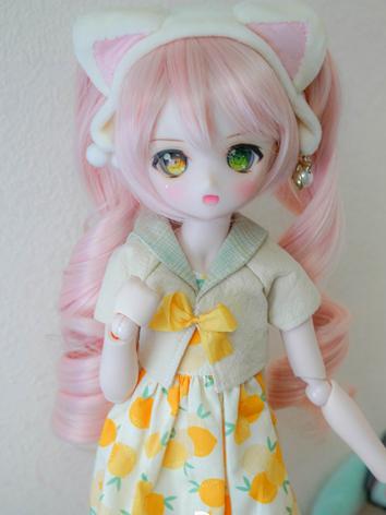 BJD Wig Girl Pink Hair for SD Size Ball-jointed Doll