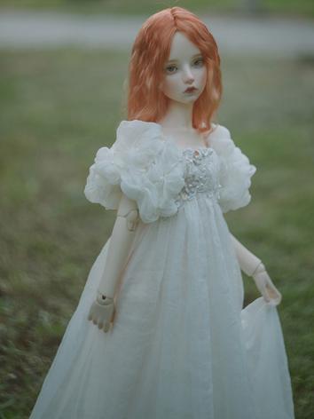NEW Black Strapless gown with Trailing Dress for 1/3 1/4 MSD BJD Doll Clothes 