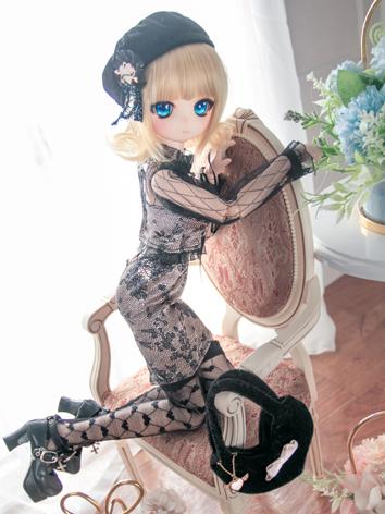 BJD 1/4 Clothes Girl Black Lace Set for MSD Ball-jointed Doll