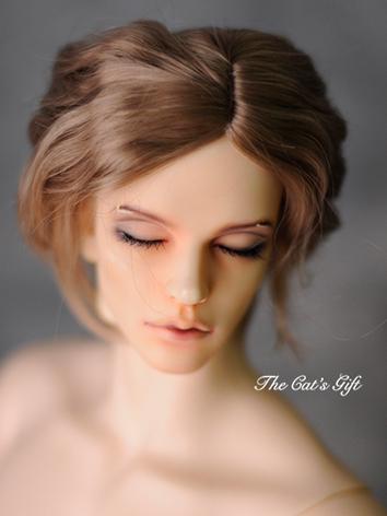 BJD Girl/Boy Brown Short Curly Hair wig for SD Size Ball-jointed Doll