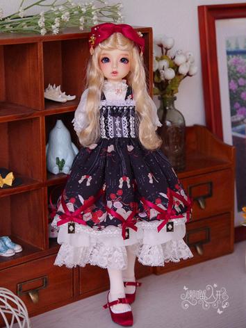 BJD Clothes Girl Black Dress Set for MSD Ball-jointed Doll