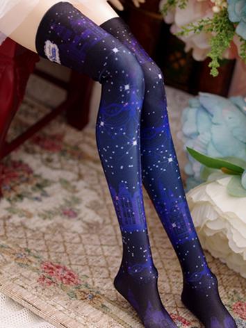 Bjd Socks Girl Lady Printed High Stockings for SD/MSD Ball-jointed Doll