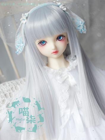 BJD Wig Girl Gray Straight Hair for SD/MSD/YSD Size Ball-jointed Doll