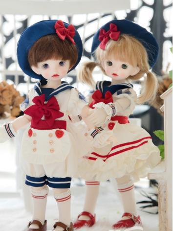 BJD Clothes Girl/Boy Cute Sailor Suit for YOSD Ball-jointed Doll