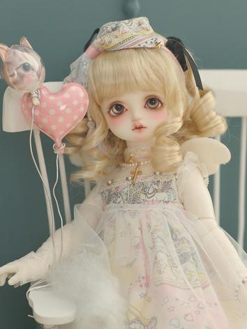 BJD Wig Girl Blue/Pink/Light Gold Hair for SD/MSD Size Ball-jointed Doll