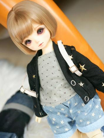 BJD Clothes Girl/Boy Black Daily Coat for SD/MSD/YOSD Ball-jointed Doll