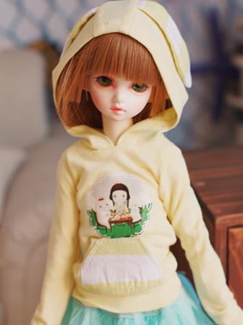 BJD Clothes Boy/Girl Rabbit Ears Hoodies for SD/MSD/YOSD Ball-jointed Doll