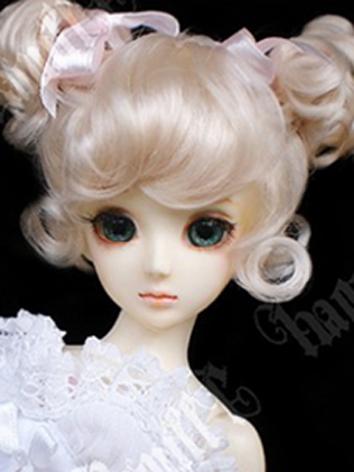 BJD Wig Female Light Gold Long Wig for MSD/YOSD Size Ball-jointed Doll