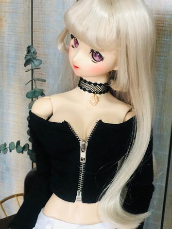 1/3 1/4 Girl Black Short Top for SD/DD/MSD Size Ball-jointed Doll