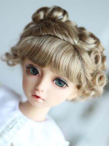 BJD 1/4 Wig Girl Light Brown/Light Gold Hair for MSD Size Ball-jointed Doll