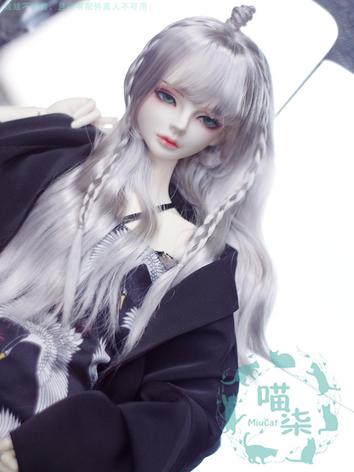 BJD Wig Girl Brown/Silver Hair for SD/MSD/YOSD Size Ball-jointed Doll