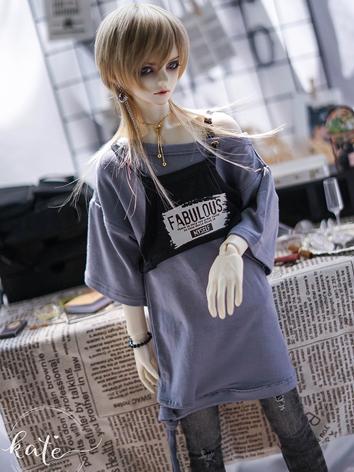 BJD Clothes Boy/Girl Blue/White T-shirt for SD17/SD13/70CM Ball-jointed Doll