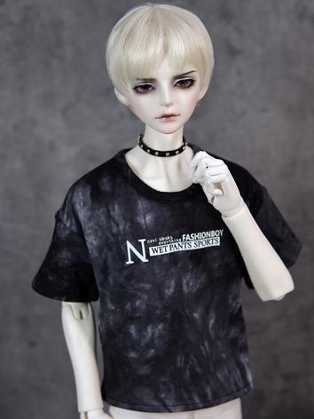BJD Clothes Boy Black&Gray Random Dyeing T-Shirt for 70CM Ball-jointed Doll