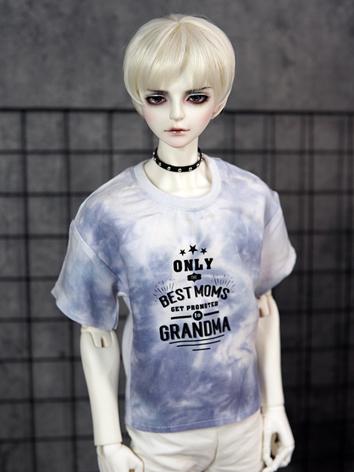 BJD Clothes Boy Blue&Gray Random Dyeing T-Shirt for 70CM Ball-jointed Doll