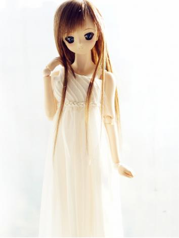 BJD Clothes Girl White Dress For SD/MSD Size Ball-jointed Doll