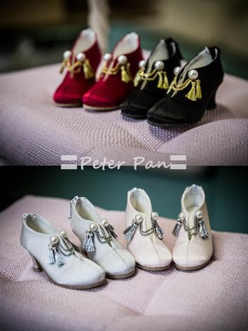 1/4 Shoes Light pink/Silver Gray/Black/Red Retro Highheels Shoes for MSD size Ball-jointed doll