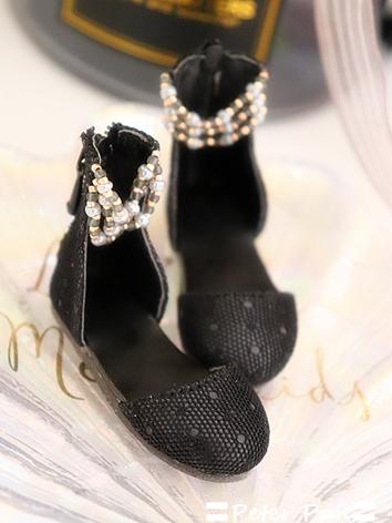 1/4 Shoes White/Black/ Flat Shoes for MSD size Ball-jointed doll