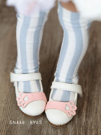 BJD Shoes White/Pink Cute Flat Shoes for YOSD size Ball-jointed doll
