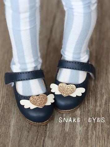 BJD Shoes Dark Blue/Black/White Cute Flat Shoes for YOSD size Ball-jointed doll