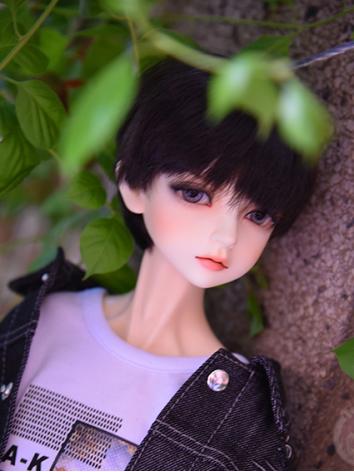 BJD Wig Boy Dark Brown Short Straight Hair Wig for YOSD/MSD/SD Size Ball-jointed Doll