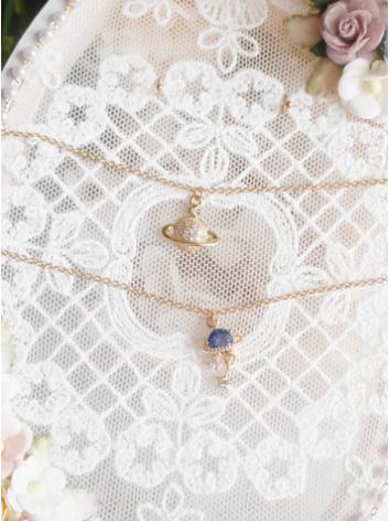 BJD Accessaries Decoration Zircon Cubic Saturn  Necklace for SD/MSD Ball-jointed doll  
