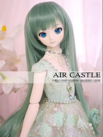 BJD Wig Girl Green Long Straight Hair for SD Size Ball-jointed Doll