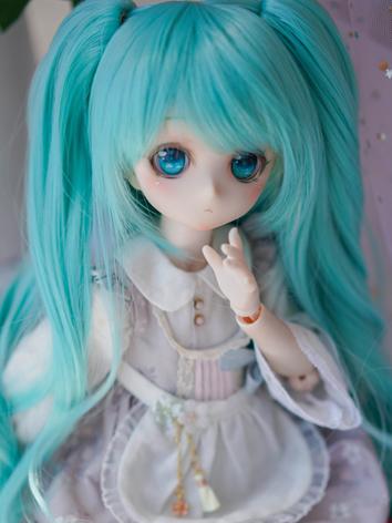 BJD Wig Girl Green Hair for SD Size Ball-jointed Doll