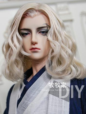 BJD Wig Girl/Boy Gold/Black Curly  Hair Wig for SD/MSD Size Ball-jointed Doll