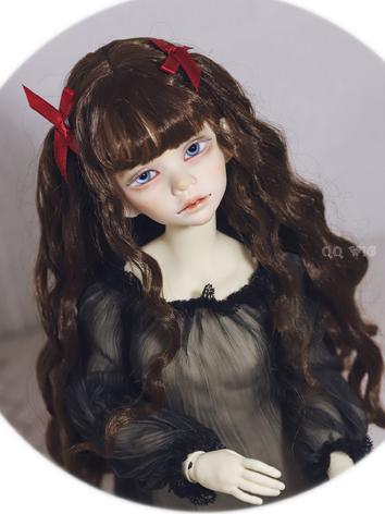 BJD Wig Brown Long Curly Hair Wig for SD/YOSD Size Ball-jointed Doll